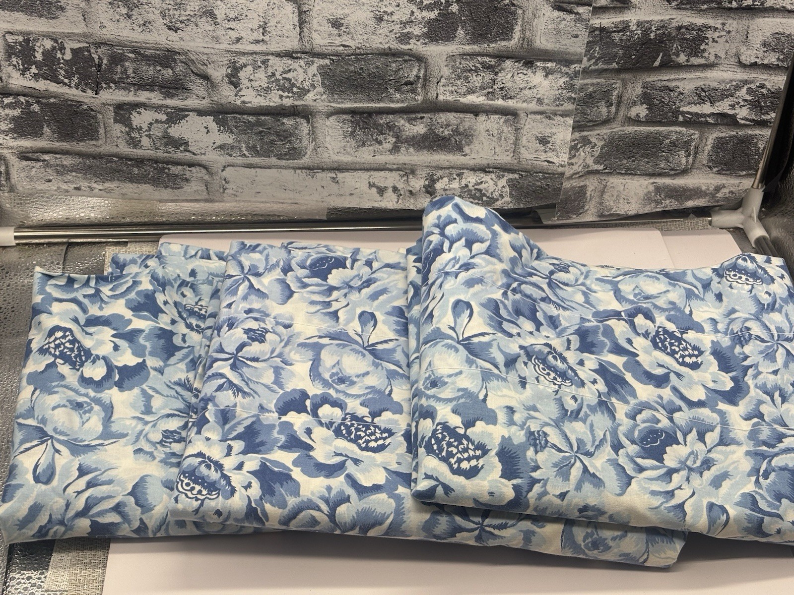 Vintage Laura Ashley Garden Palace Window Valances (3) 85” X 18” Cottage Core
