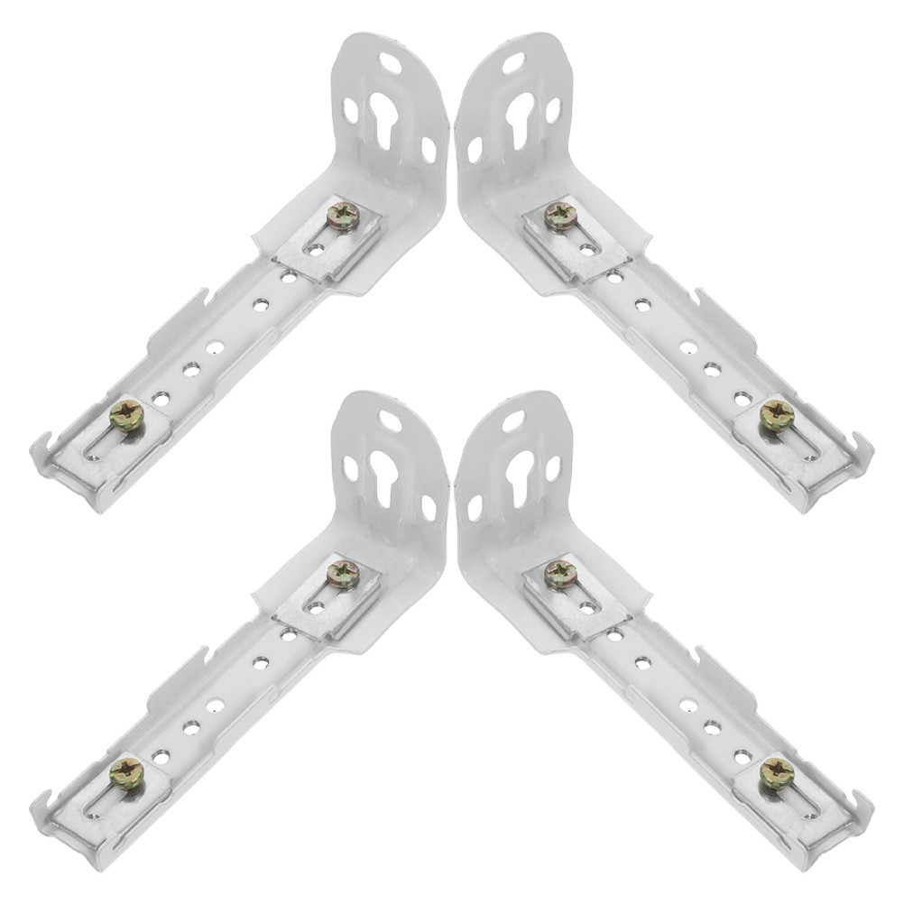 4 Pcs Double Curtain Rail Brackets Track Mounting Hardware Wall Holder