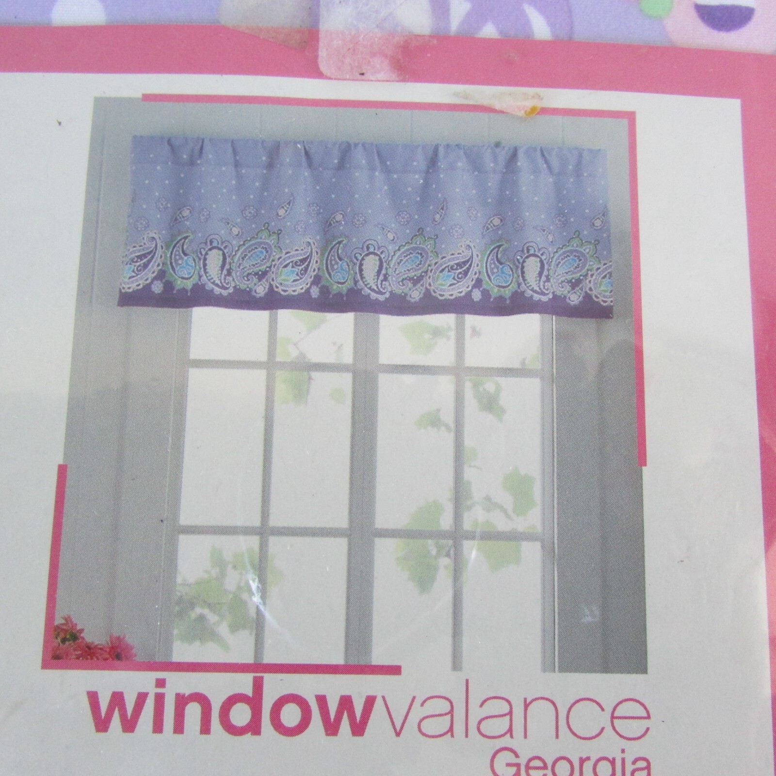 3 pack Window Curtain Valance Georgia 17 in x 60 in Purple h