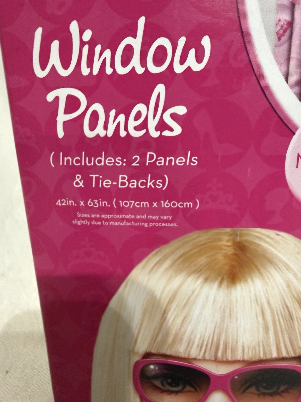 Barbie Window Panels Microfiber 42in X 63in New In Box