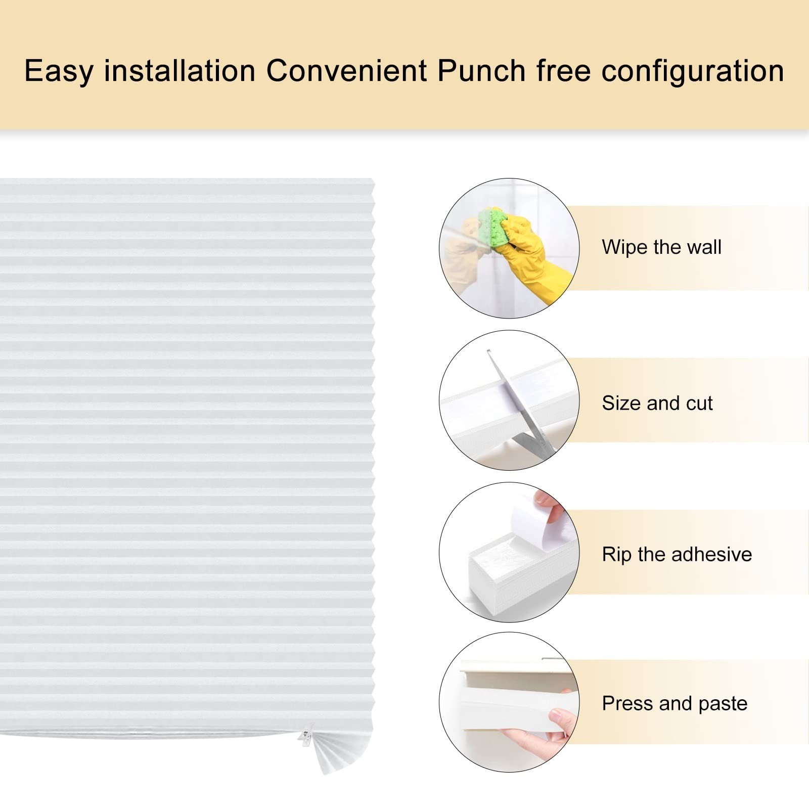 Stick on Blinds for Windows, No Drill Temporary Glass Door Window Blinds Self…