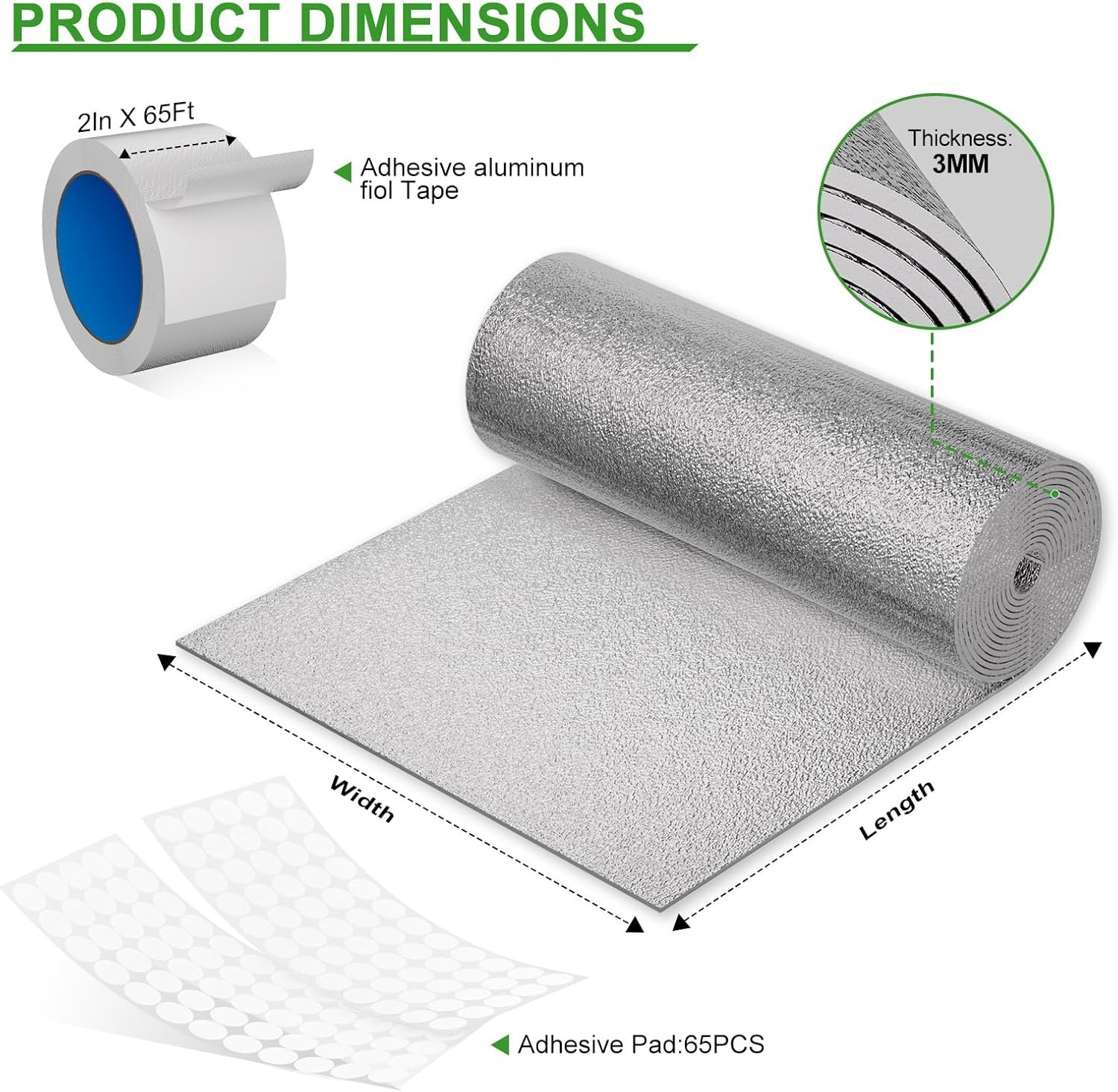 Durable Reflective Insulation Sheet: 59″ x 99″ for Winter Warmth & Summer Shade