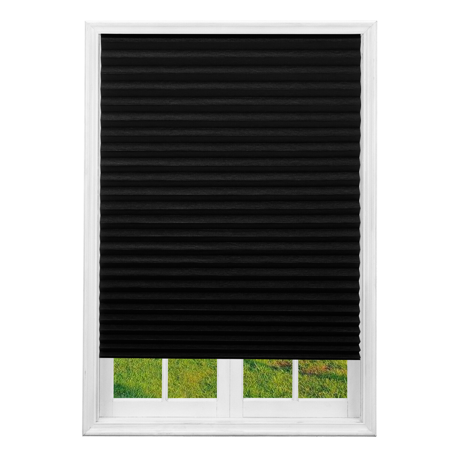 Window Shades Blinds Cordless Self Adhesive Temporary Pleated Paper Blinds Doors