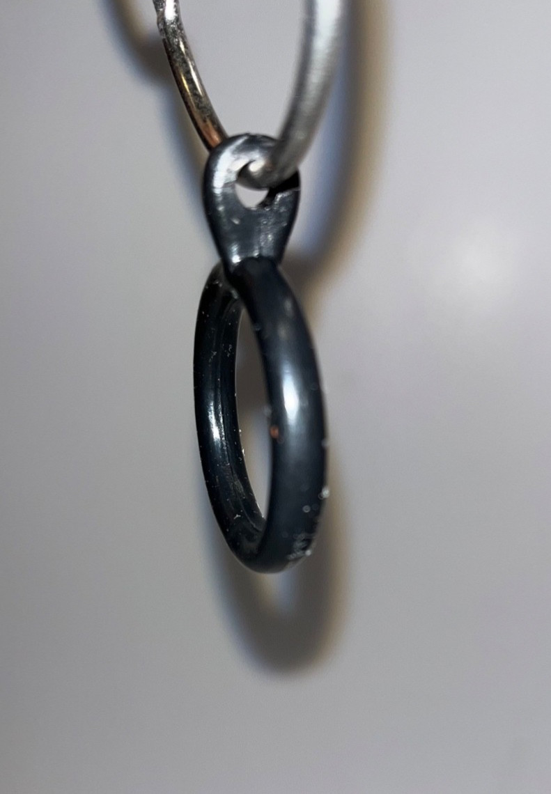 Lot 20 Great Black Plastic Drapery Curtain Rings w/ Hook Loops 1.5” wide 2” long