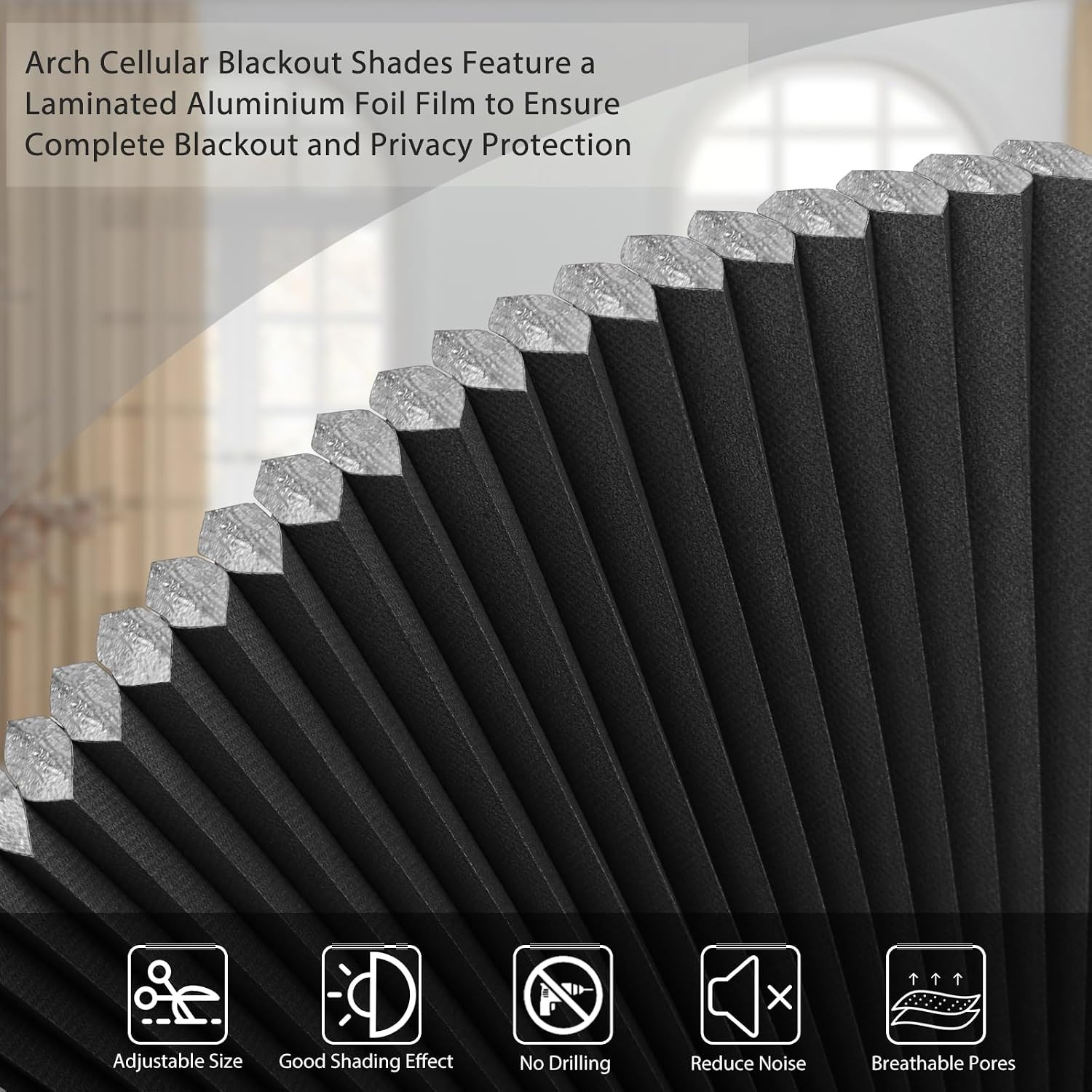 Arch Window Shade Blackout Cellular Shades Half Circle Moon Small Window