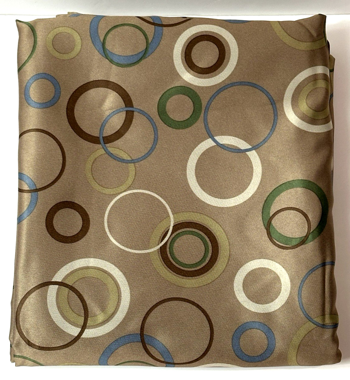 Retro Geometric Circles Design Room Darkening Curtain Panel 100″ W x 85″ L