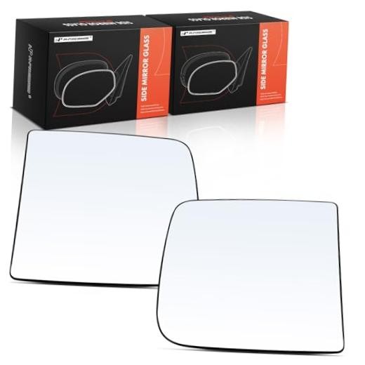 2-PC Driver and Passenger Side Upper Non-Heated Mirror Glass with Backing