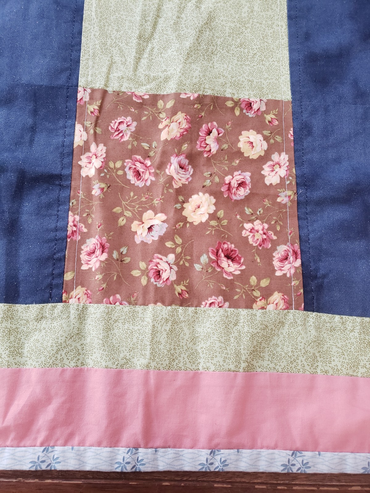 Vintage Patchwork Curtain Panel Handmade 43.5×73” Cotton Rustic Celestial Kids