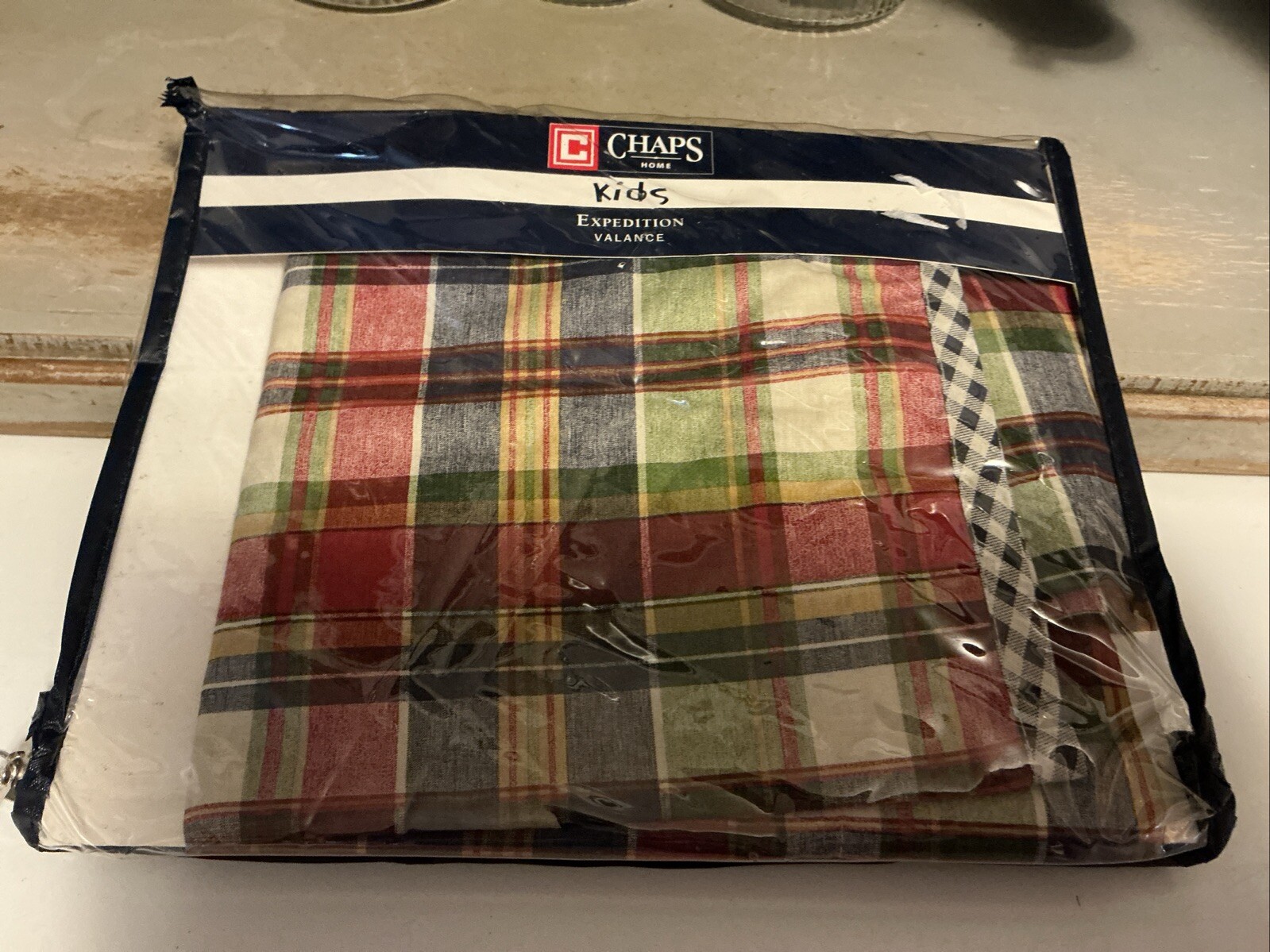 Chaps Kids NEW In Package ‘EXPEDITION PLAID’ Plaid Valance 64X17 Timeless