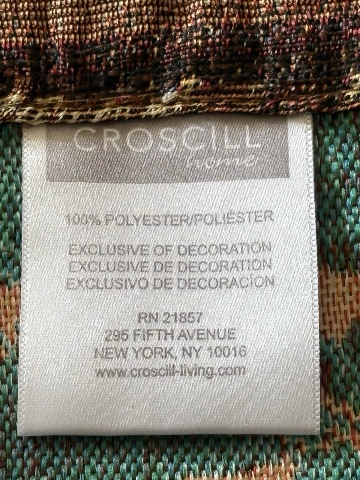 (3) Croscill Bear Mountain Unlined Tailored Valances 54×22 Inches