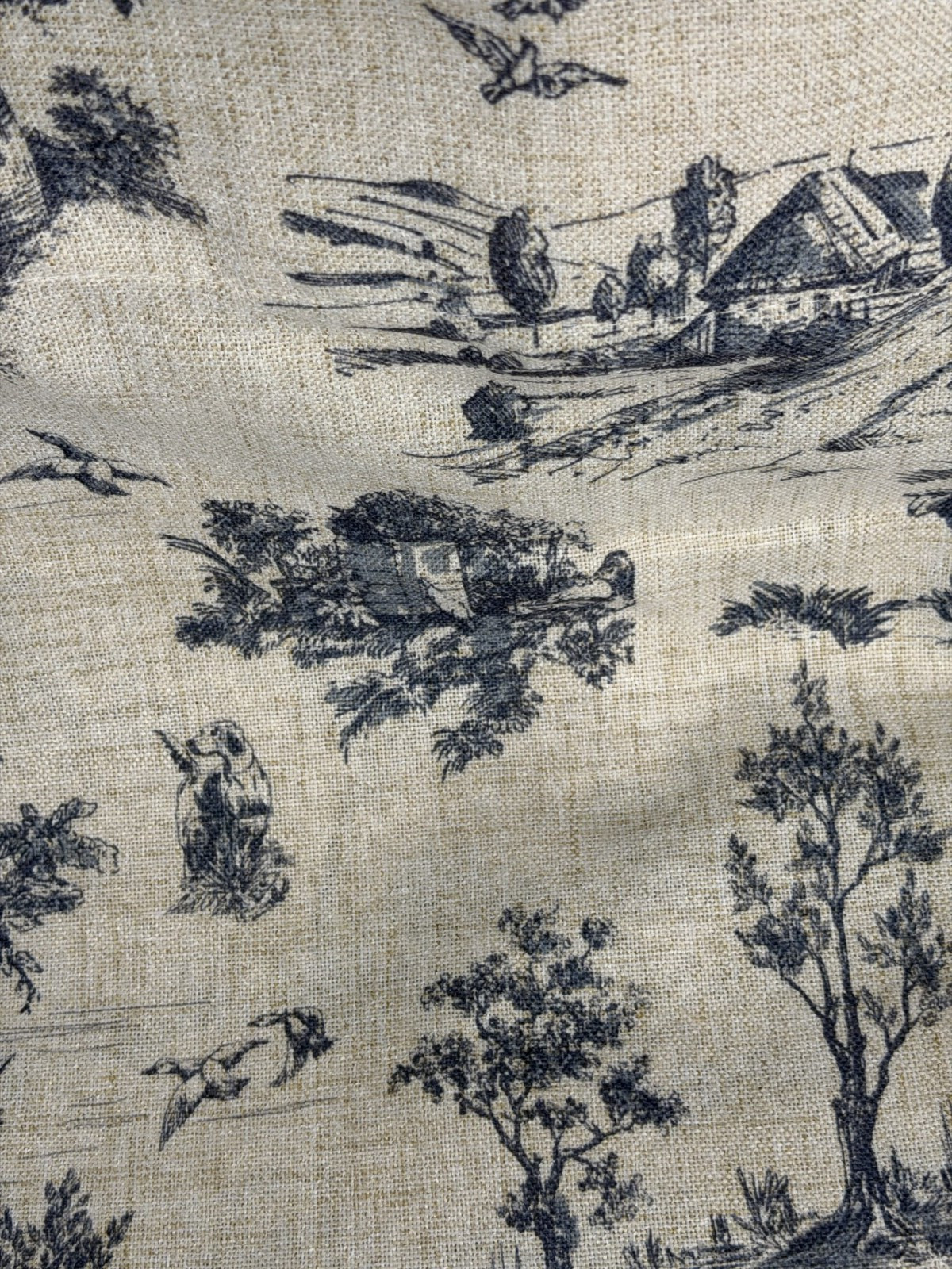 New Envogue French Country Toile Cottage Drapes Curtains 37″ x 96′ Set of 4