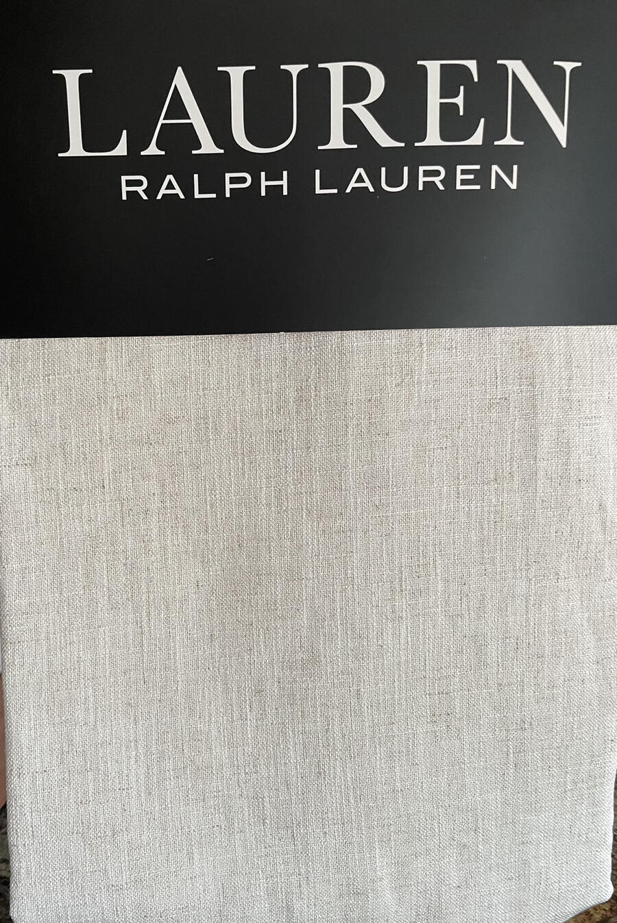 Ralph Lauren Belgian Linen Back Tab~Panels Curtains~54×96~Natural Beige~Set of 2