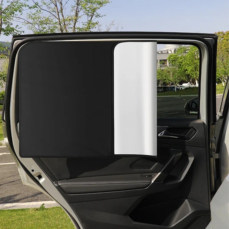 SEAMETAL Magnetic Car Side Window Sun Shade Curtains UV Privacy 2PCS Universal