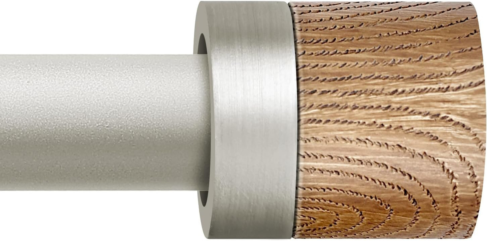 Wood Curtain Rods for Windows 48 to 84 Inches(4-7Ft),1 Inch Adjustable Window Cu