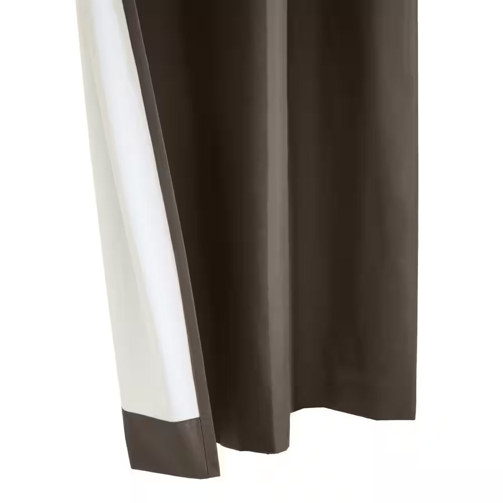 Prelude Brown Polyester Smooth 40 In. W X 84 In. L Grommet Indoor Room Darkening