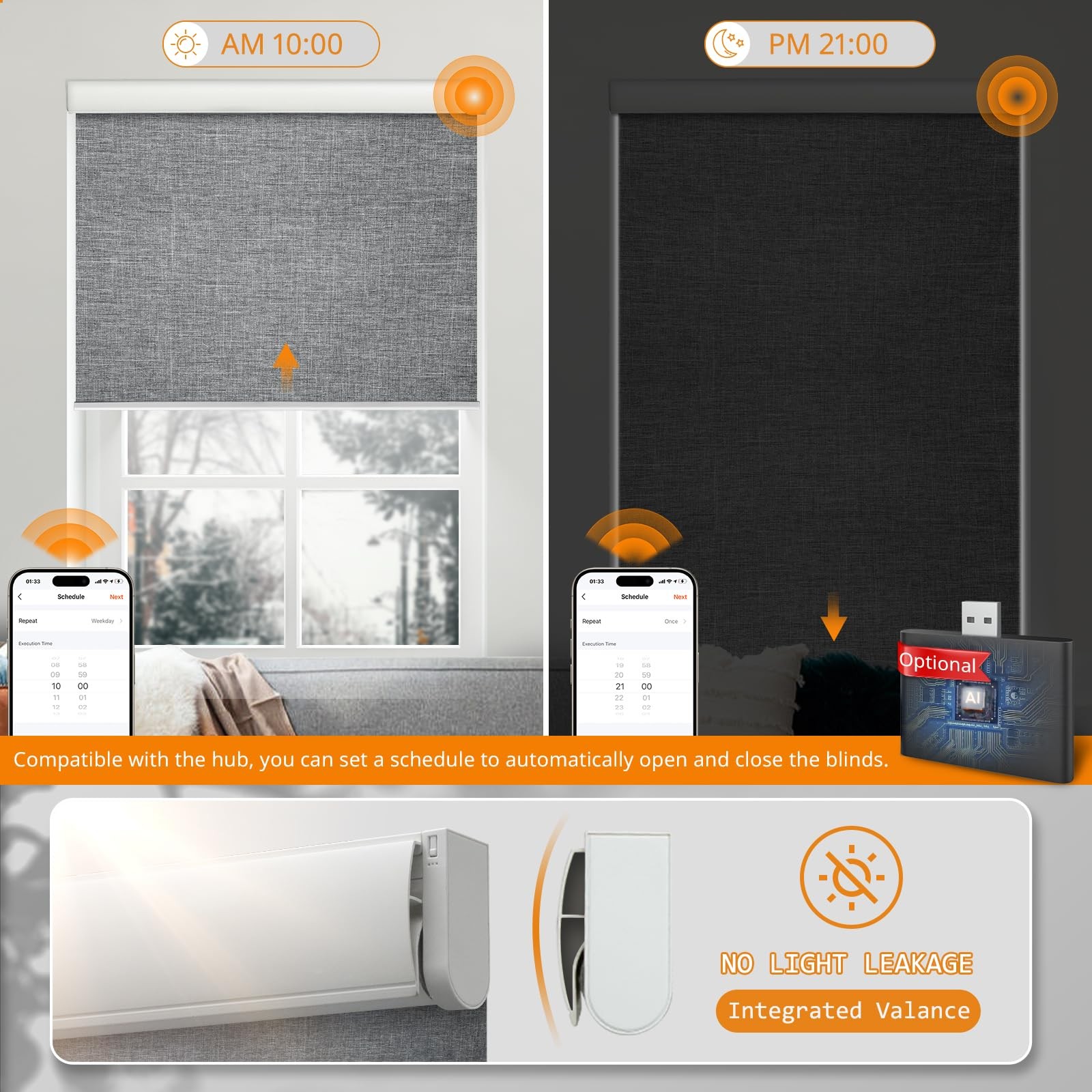 Musclearea Motorized Blinds Remote100 Blackout Smart Blinds Window Cordless