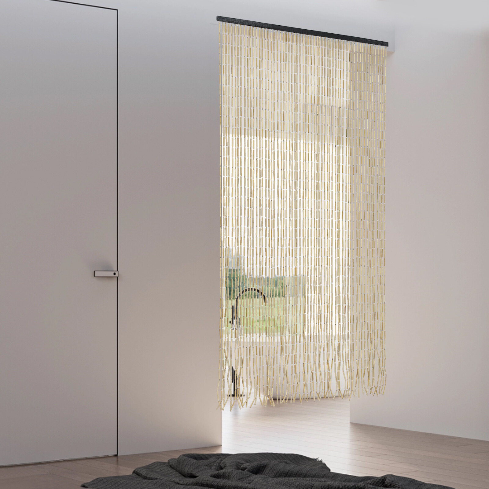 Bamboo Beaded String Curtain Room Doorway Retro Hanging Fly Screen Beads Divider