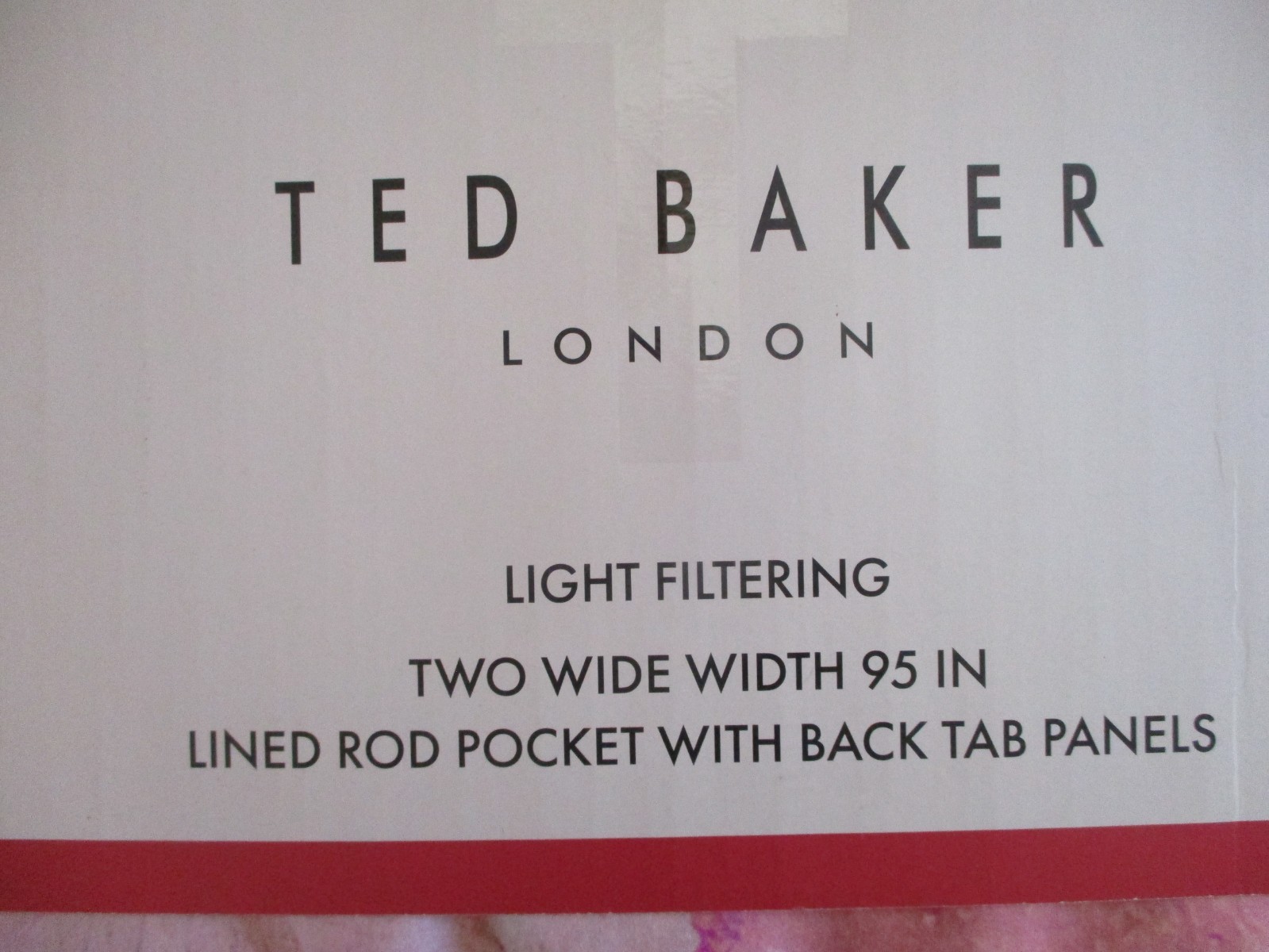 Ted Baker 2 pc LINED Window Curtain Panels Mod Floral Art Deco Cotton 50 x 95″