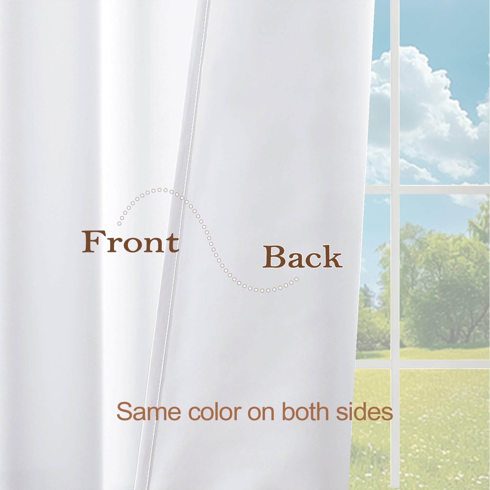 Pure White Valance for Windows 18 Inch Length, Light Filtering Short Kitchen …