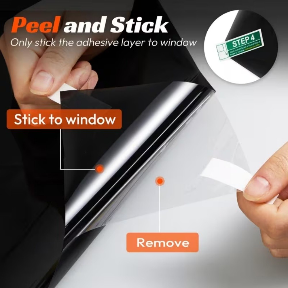 35% VLT Black Car Window Film Designed for Heat Insulation, UV Blocking