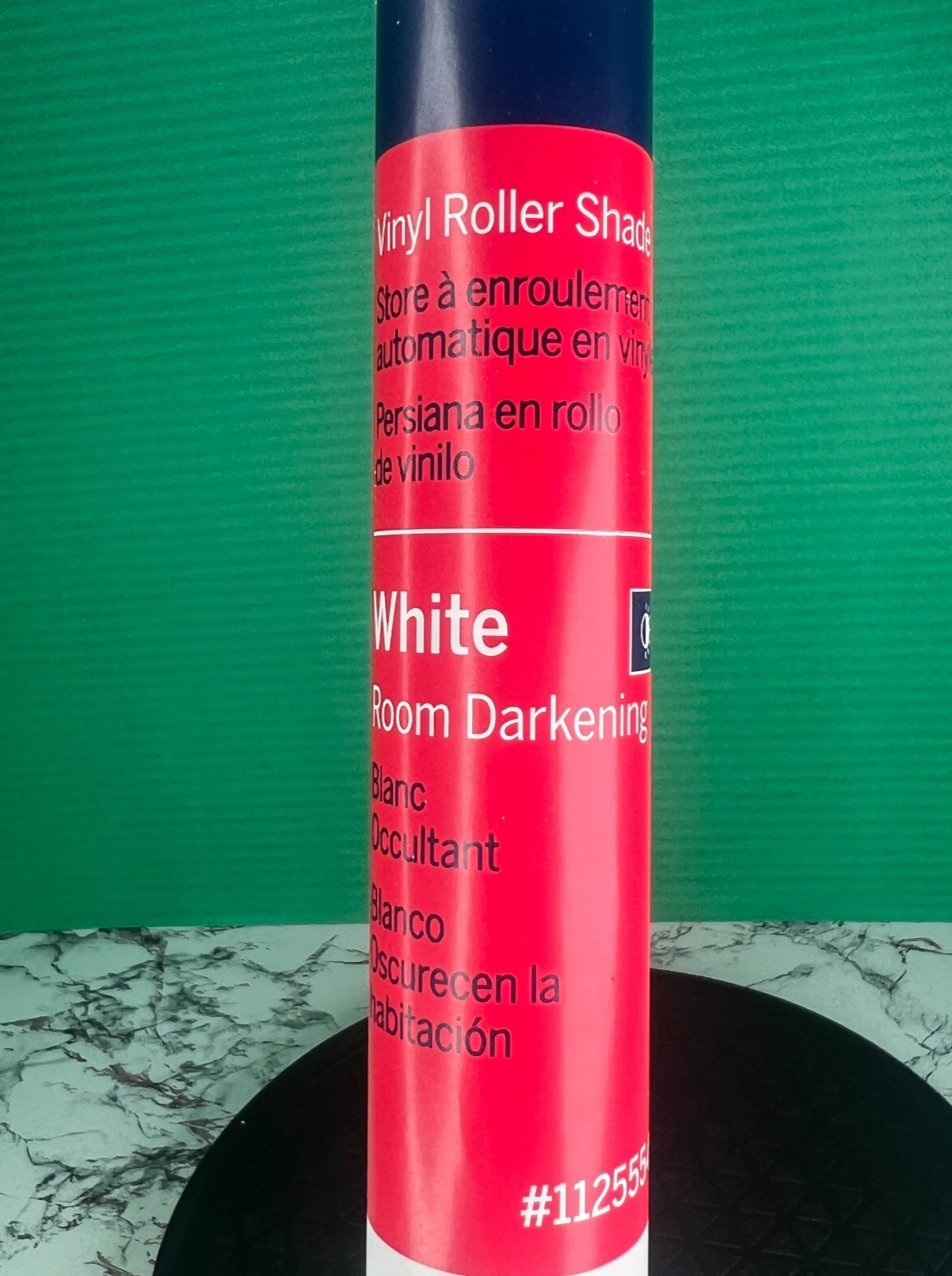 Levolor Trim+Go White Room Darkening Vinyl Roller Shade 37 x 78 New
