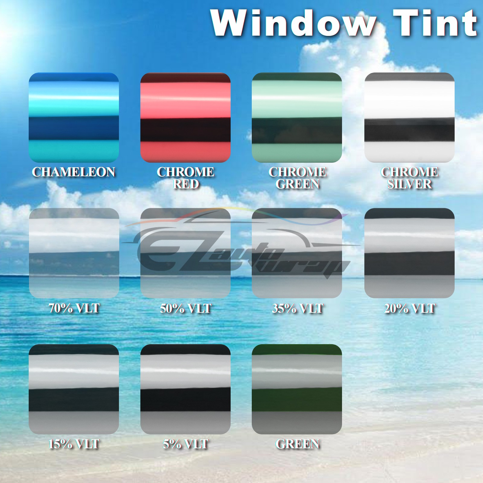 20″x10FT Uncut Window Tinting Film Car Home Office Glass Privacy Security Roll