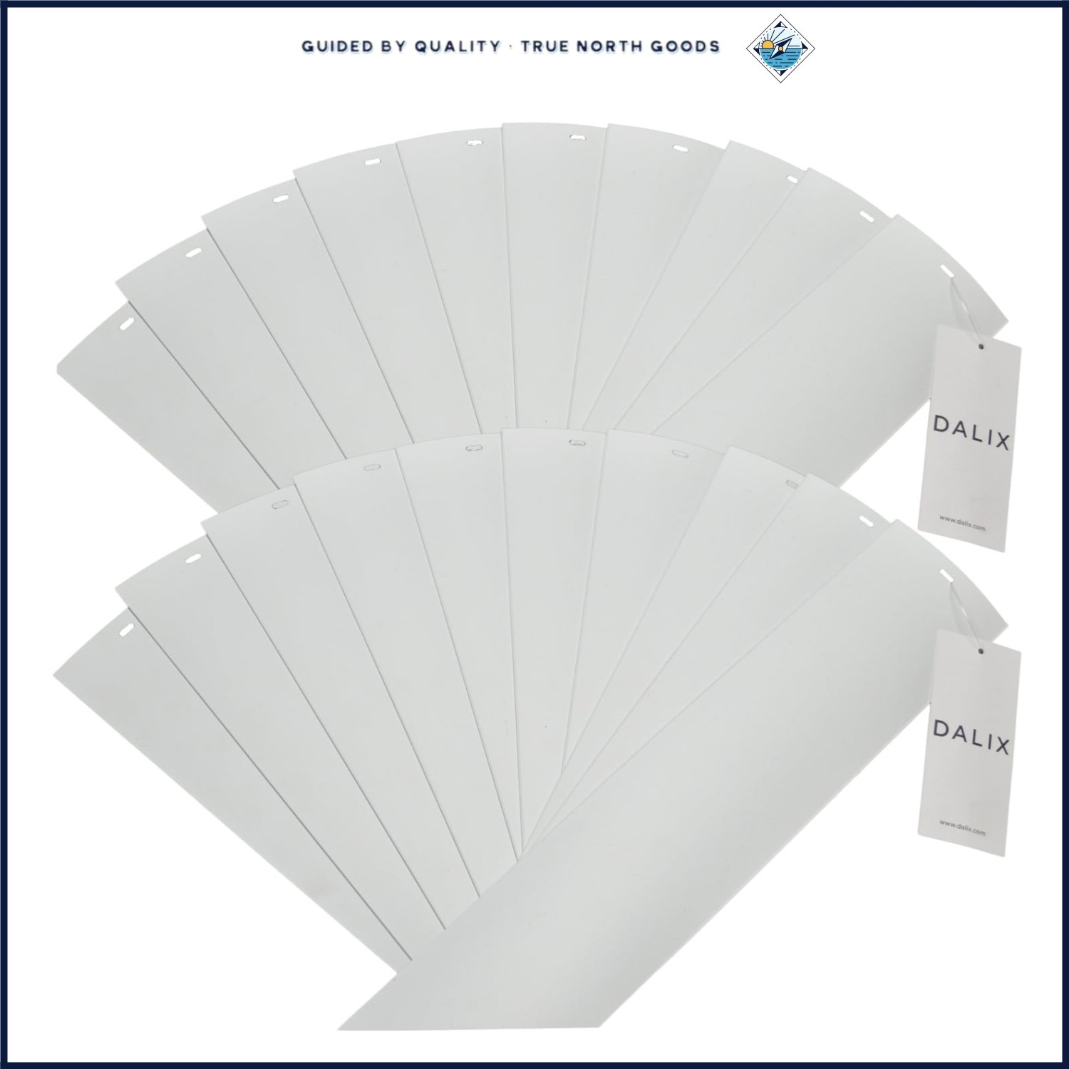 20-Pack of Smooth Vinyl Vertical Blind Slats, 82.5 x 3.5 Inches, Water Resistant