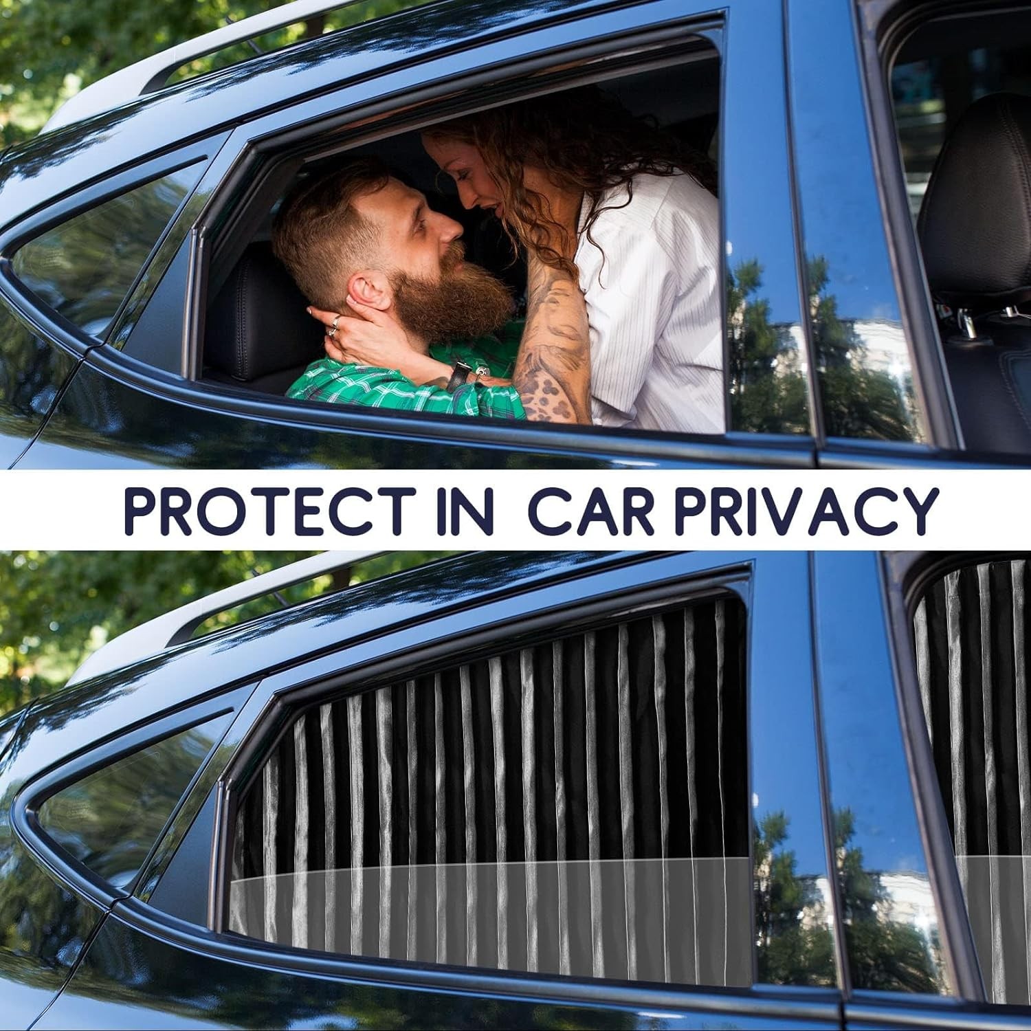 ZATOOTO 4 PCS Side Window Sun Shade Black Privacy Sunshade – Front back 4 pcs