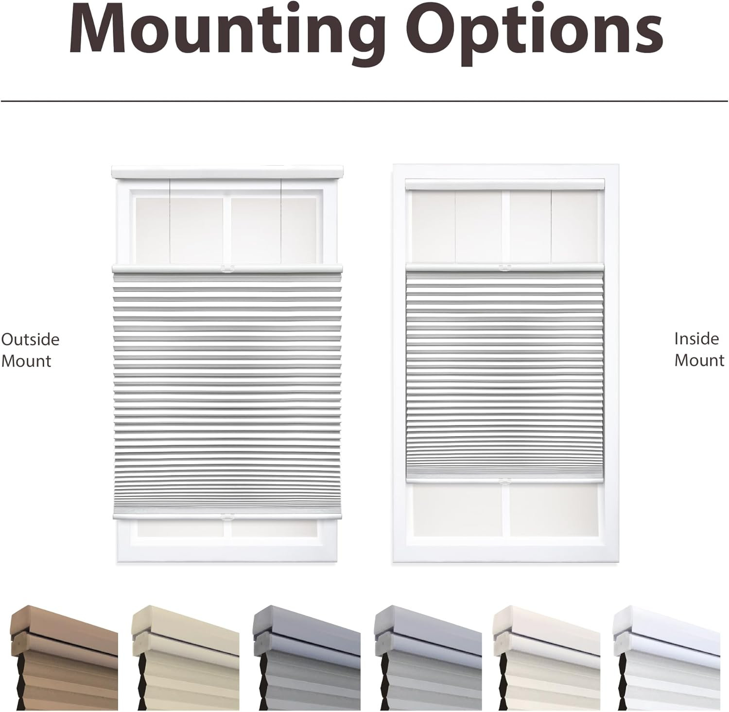 Cordless 1.5″ Blackout Cellular Shade, Top Down Bottom Up, 27.5″ W X 64″ H, Whit
