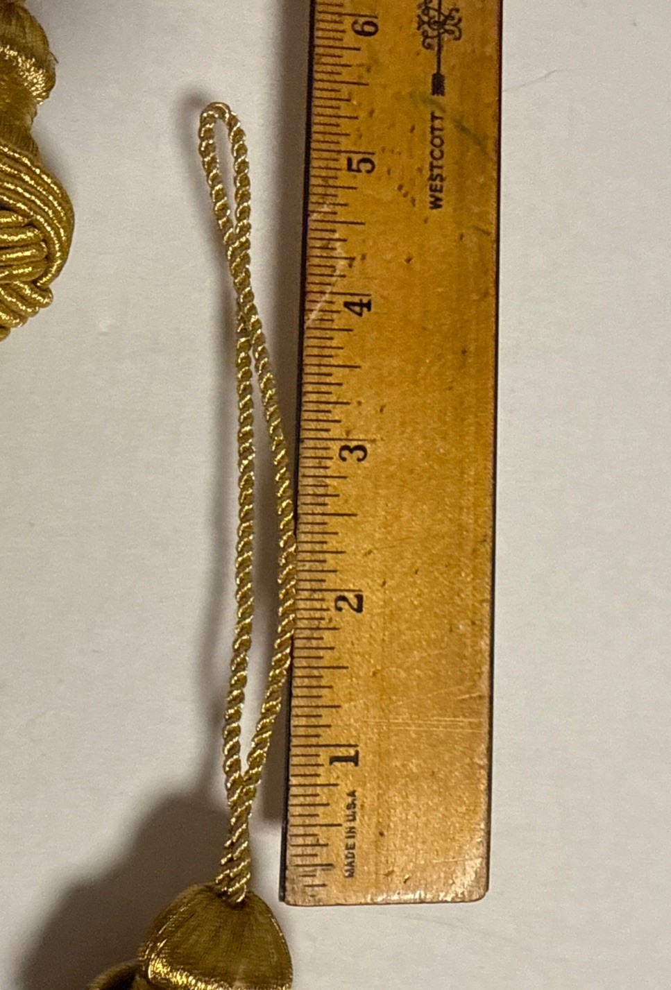 1 Pair Ex-Large Curtain Tassel Tie-Backs Classic Traditional Gold Handmade VTG