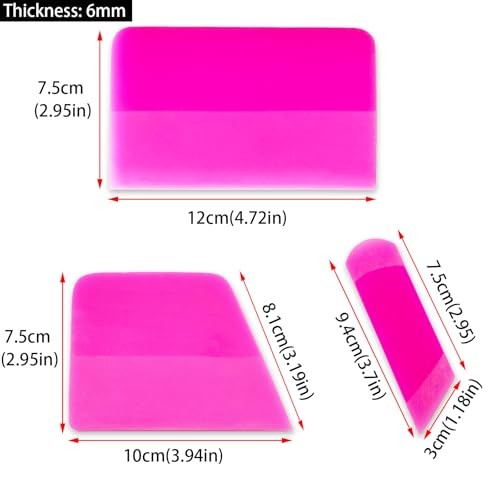 PPF Tools 3 in 1 Soft TPU PPF Squeegee Kit Anti-Scratch Tint Squeegee for