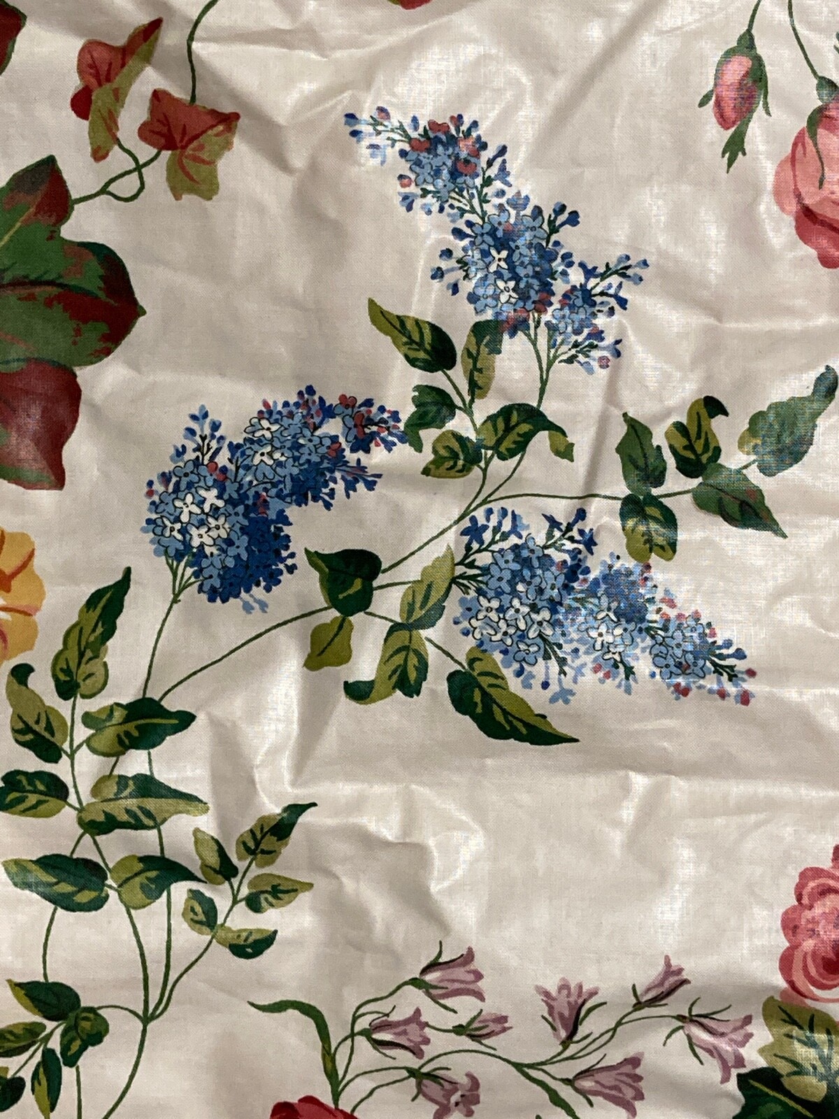 Custom VALANCE Floral POLISHED COTTON Chintz GATHERED Rod Pocket 80’S 24×74