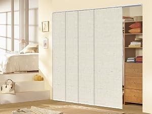 Panel Track Blinds for Sliding Glass Door, Adjustable Track for Patio Entry,