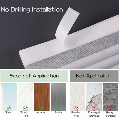 Window Blinds Cordless No Drill Cut to Size Clip On 24″W x 59″H White – 1 Pack