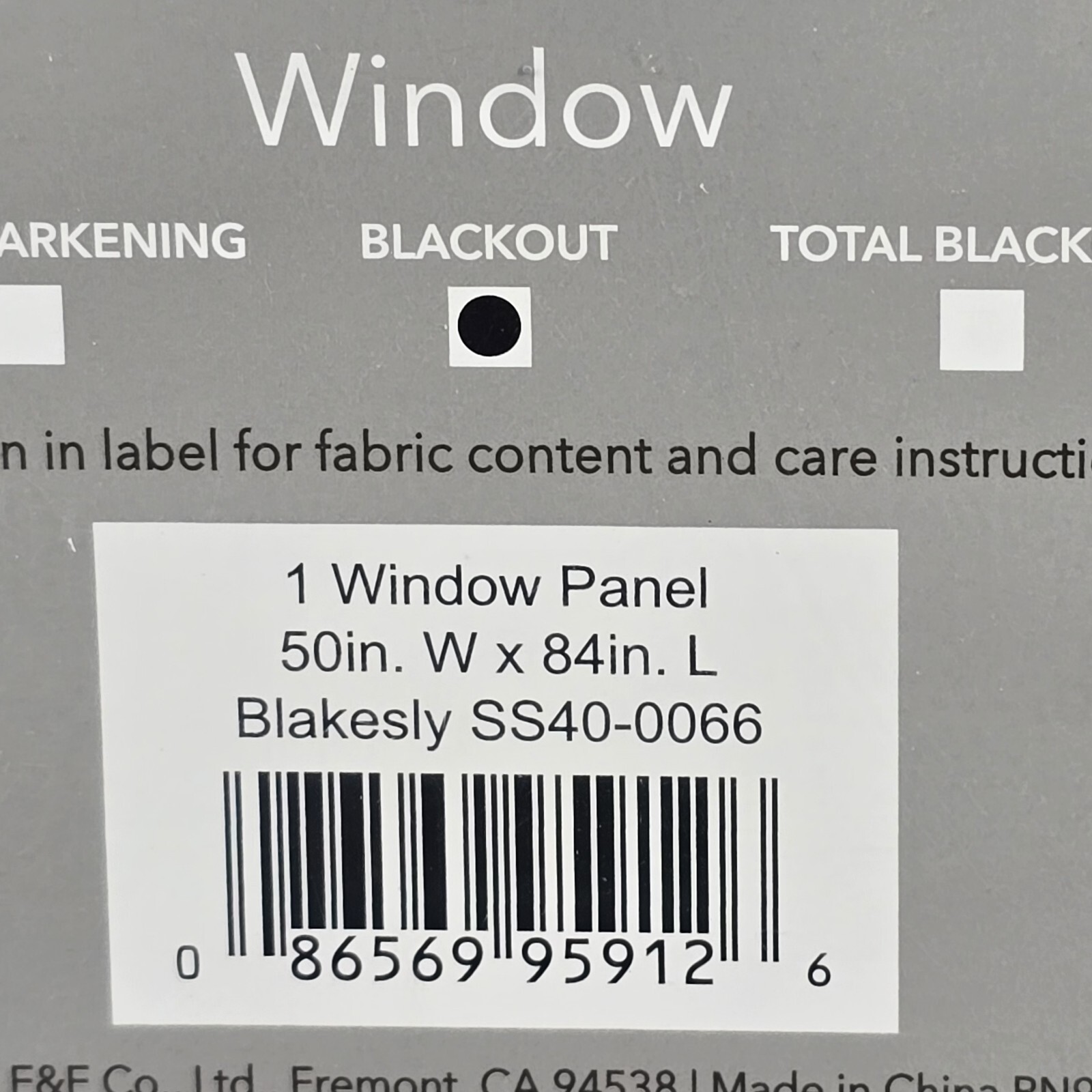 SunSmart Blakesly Printed Blackout Curtain Panel 50×84 New