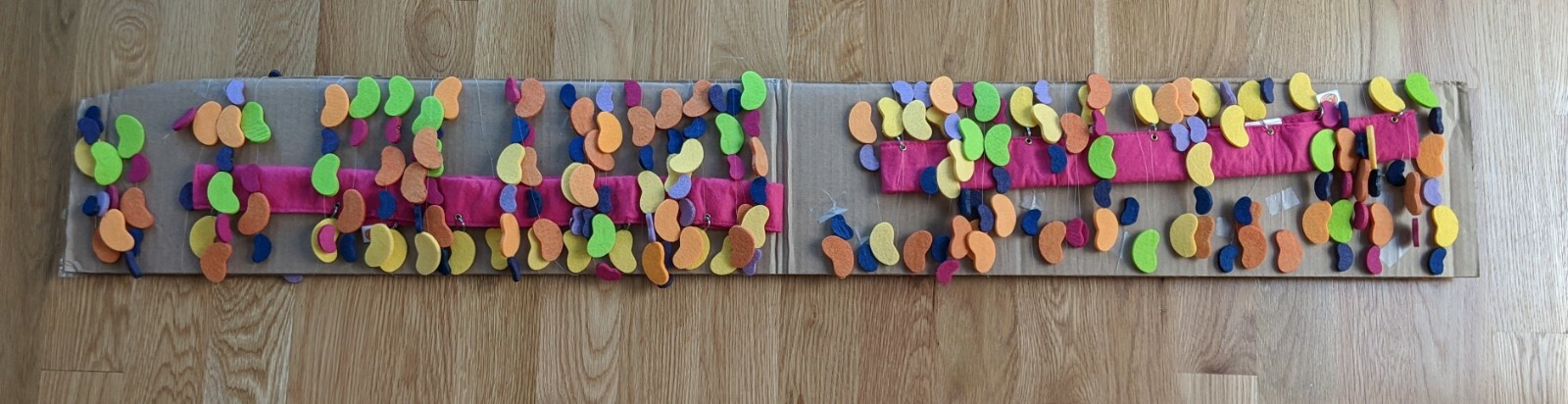Jelly Belly Felt Bean Window Treatment Doorway Curtain Decor Pink Blue Green
