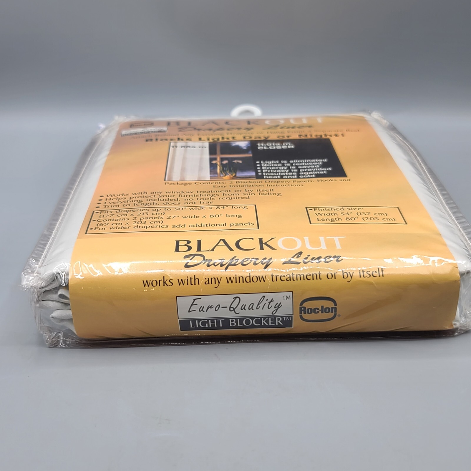 Roc Ion Light Blocker Blackout Drapery Drapery liner 54” X 80” 2 Panels