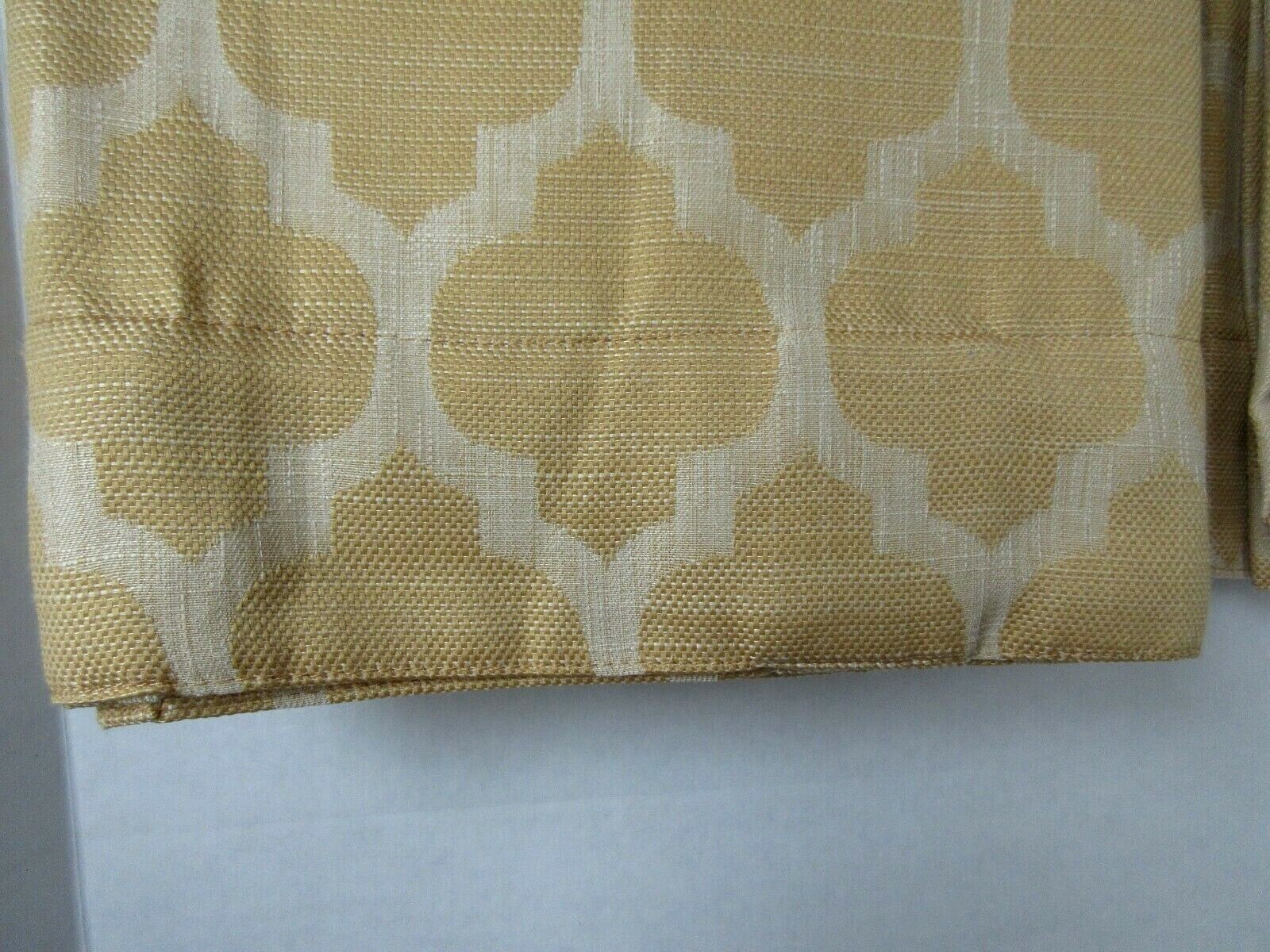New 2 Compass Links Lattice Rod Pocket Back Tab Curtain Panels 54 x 84 Jacquard