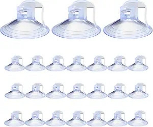 24PCS Car Glass Windshield Sunshade Suction Cups, 3.8 cm Transparent