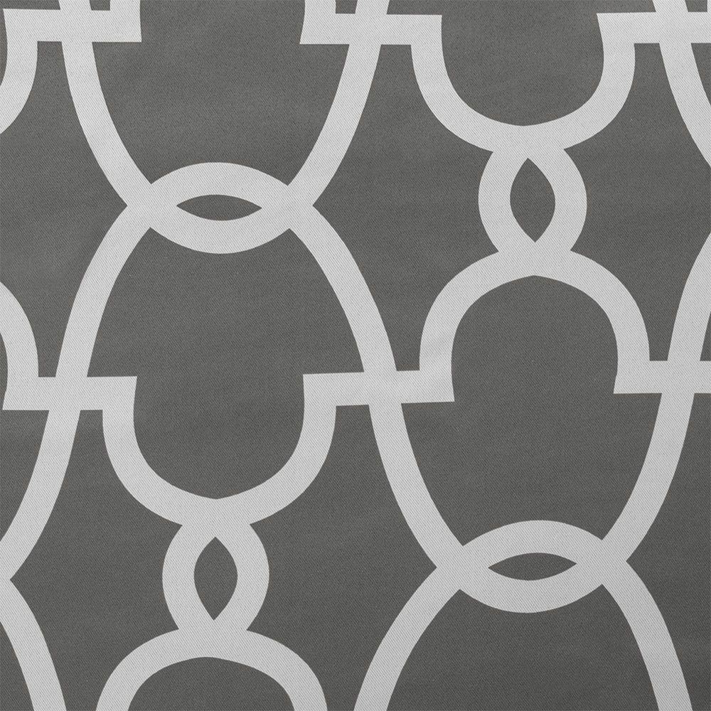 Set 2 Gray Grey Geo Curtains Panels Drapes 63 84 96 108 inch L Blackout Grommet