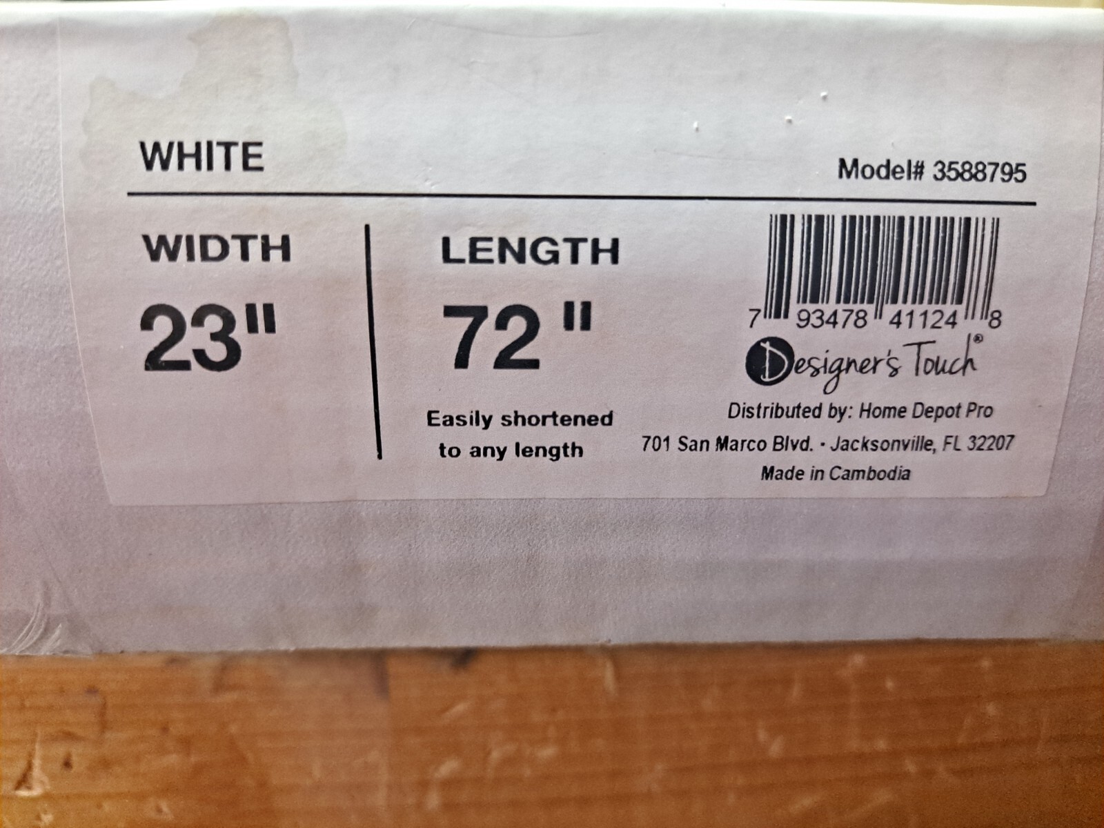 Designers Touch 3588795 White Cordless 2″ Faux Wood Blind 23″ W X 72″ L