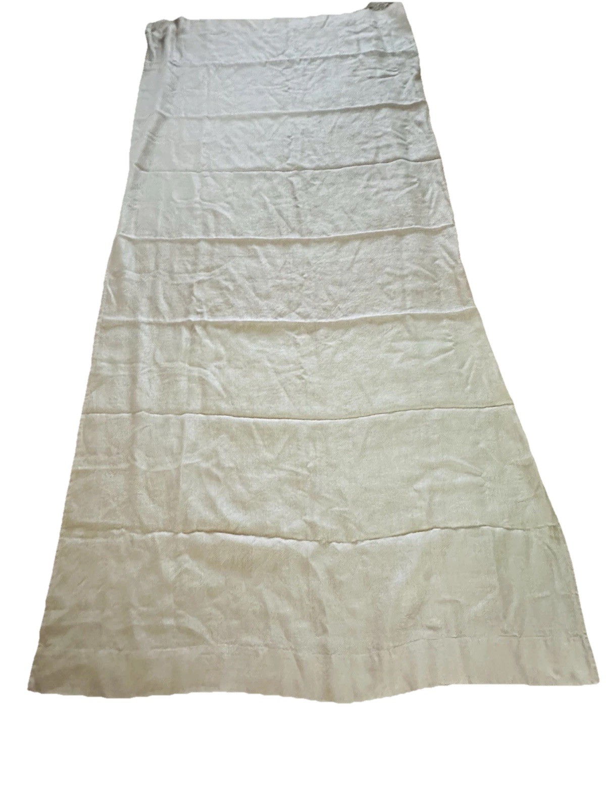 Restoration Hardware RH Teen Metallic Opaque Linen Panel 50” X 108 Beige Silver