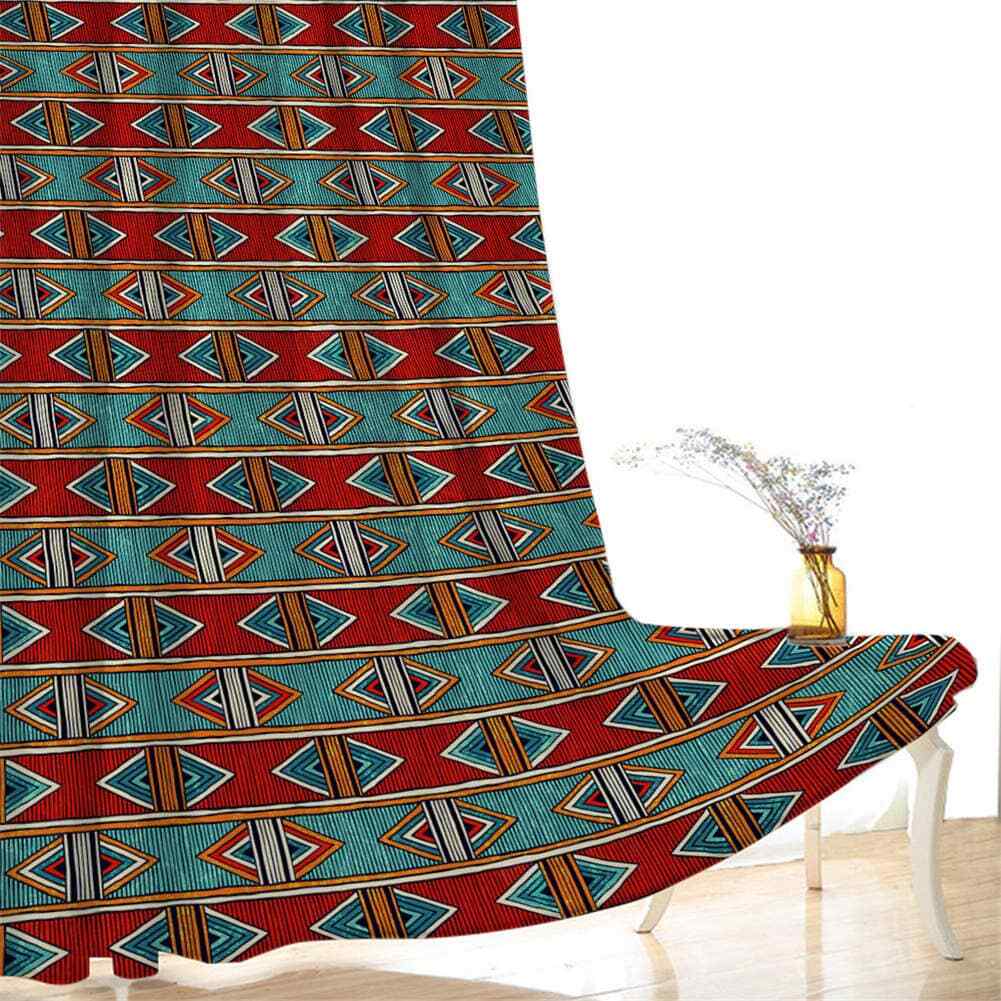 Simple nice patterns on red bricks Printing 3D Blockout Curtains Fabric Window