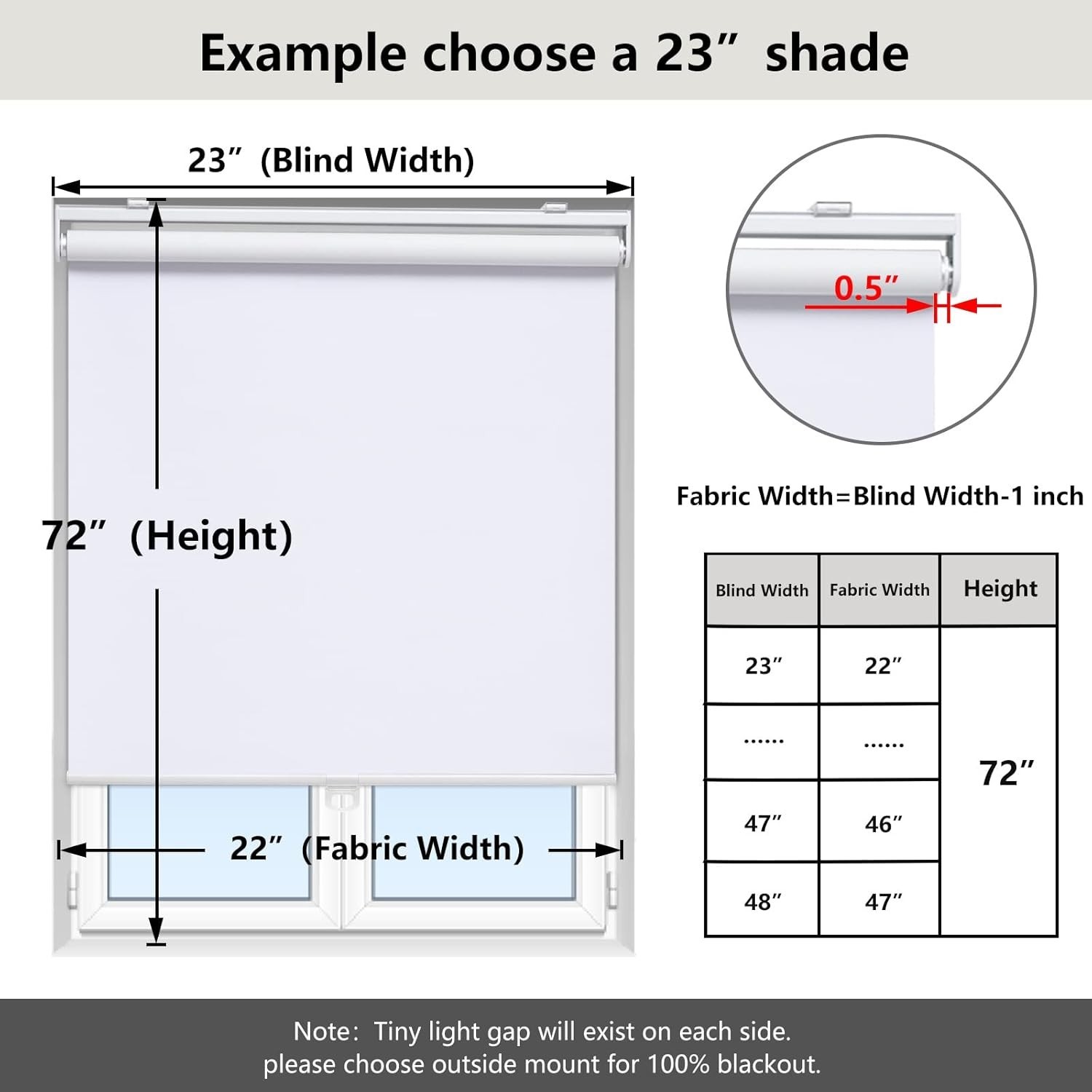 Elegant 23″ W x 72″ H Cordless Window Shades – Block UV & Light Effortlessly