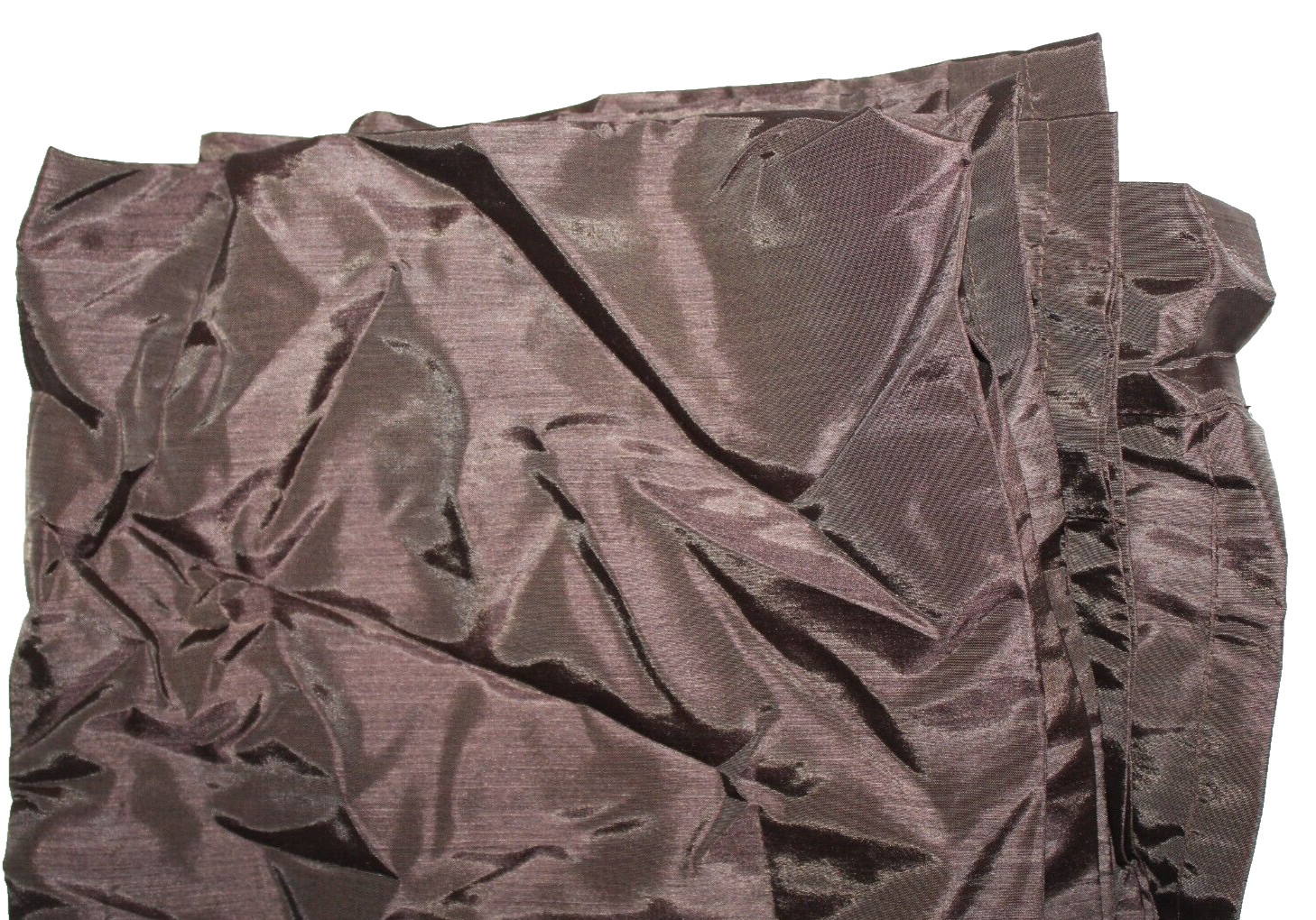 Jaclyn Smith One Solid Faux Silk Chocolate Brown Solid Panel – 54×84″