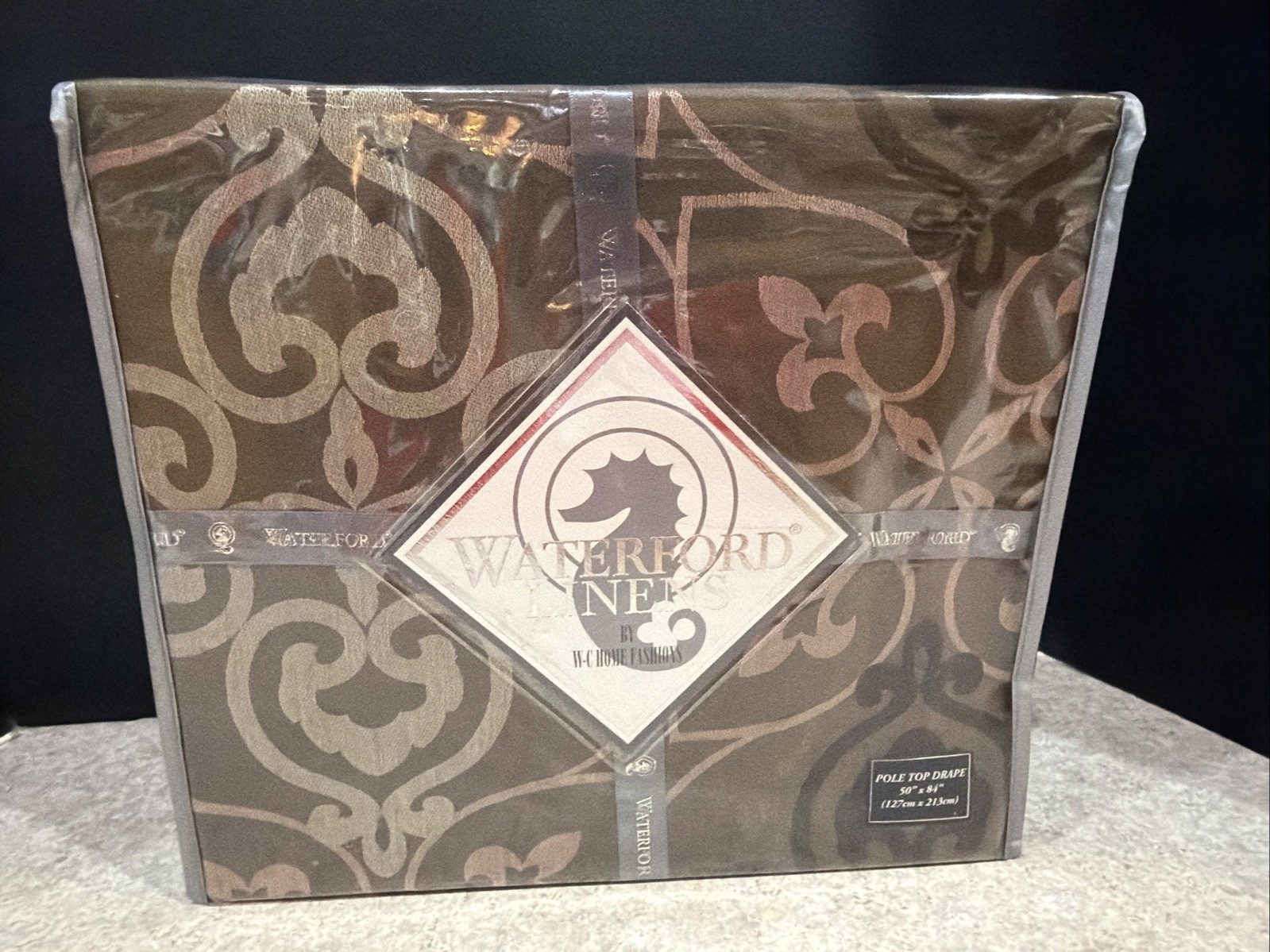 New Waterford Fine Linen Rosemarie Pole Top Window Drape 50in X 84in