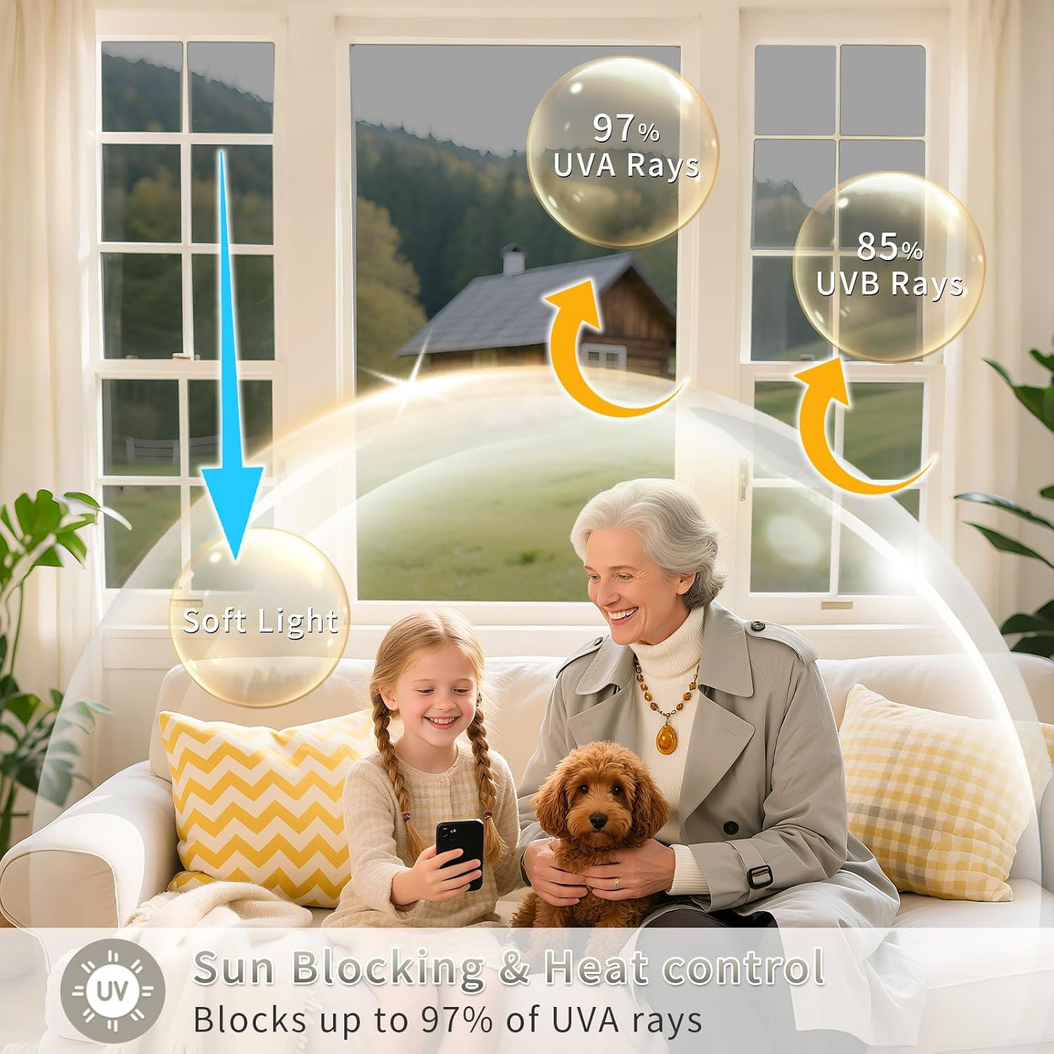 FILMGOO One Way Privacy Window Film Mirror Window Tint for Home Daytime Privacy