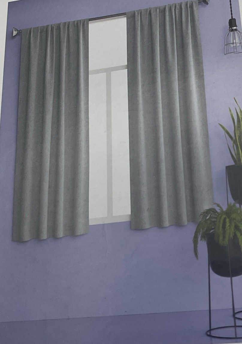 Room Essentials Room Darkening Curtain 63” Gray