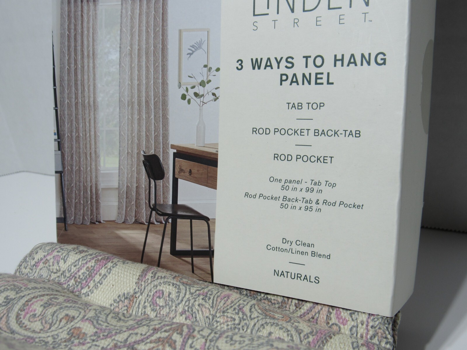 Linden Street Naturals 3-Way Hang Carolina Clay Curtains 2 Panel SET 50×95″ $160