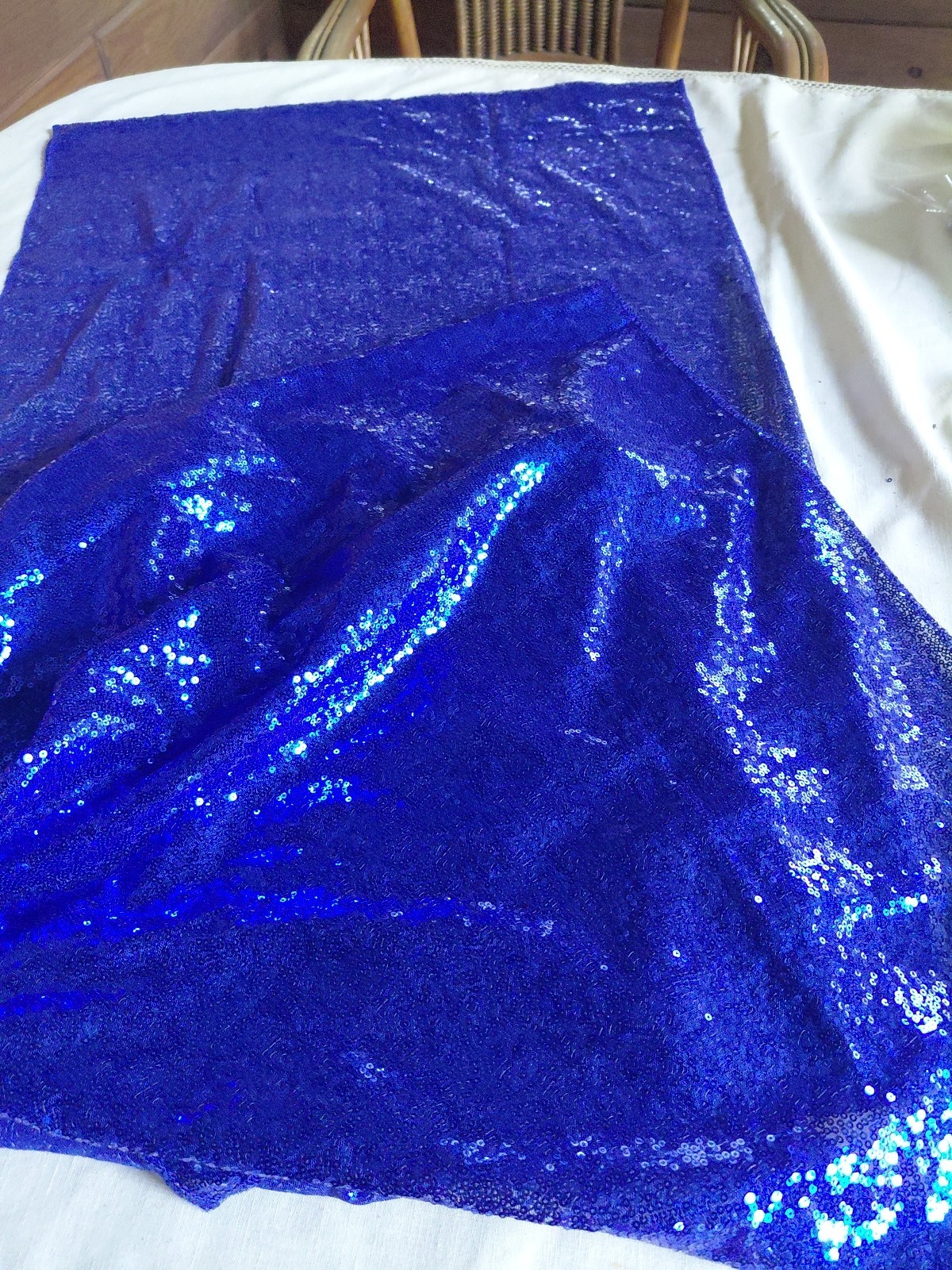 Sheer Sequin Curtains Panels 24 X 96 Royal Blue NWOT 4 Panels